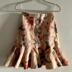 Zimmermann Linen Floral Flip Skirt